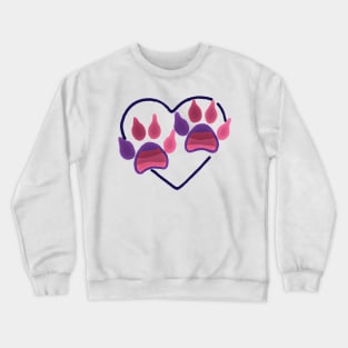 Paw prints on my heart Crewneck Sweatshirt